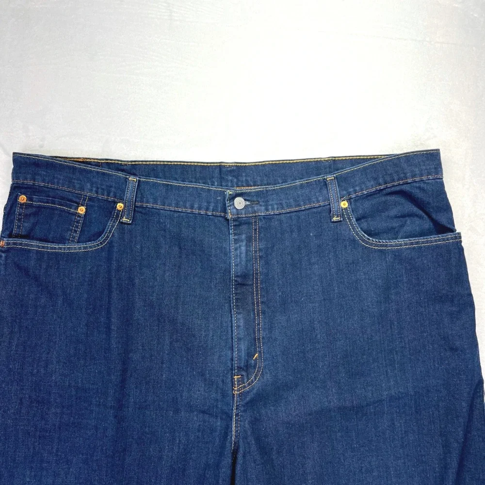 Levi's 569 Loose Straight Shorts Mens 48 Dark Wash Indigo Denim Baggy Jorts